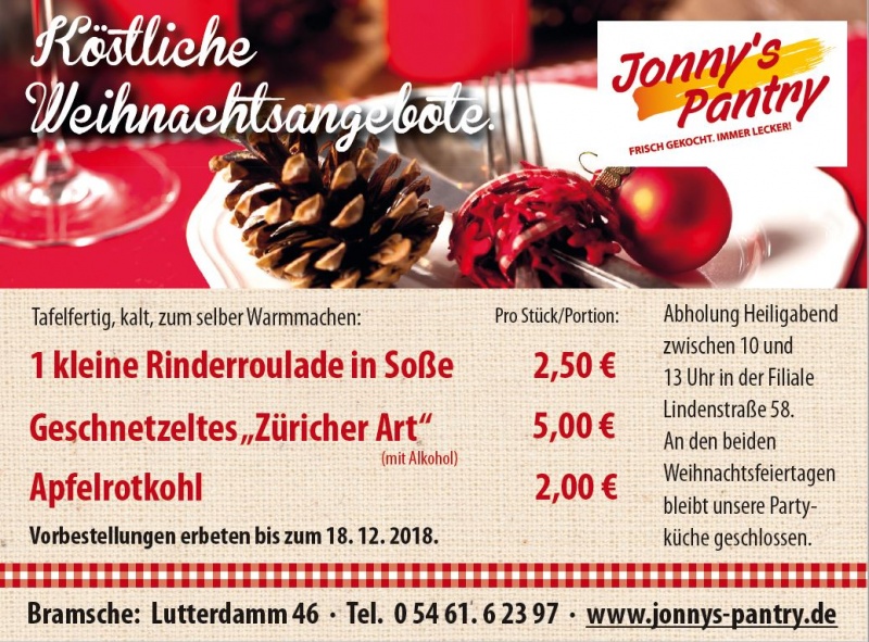 Jonny's Pantry Schnellrestaurant und Cateringservice in Bramsche